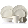thumbnail image 2 of Bamboo Dinnerware Set, Morgiana 8-Pieces Reusable Tableware Set Eco-Friendly Bamboo Fiber Plates, cups, Bowls for 2 Person (White), 2 of 4