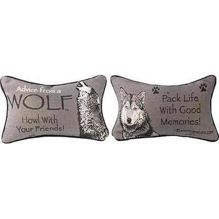 - ADVICE FROM A WOLF - Howl With Friends Pillow 12.5