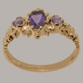 thumbnail image 3 of LBG British Made 9k Rose Gold Ring with Natural Amethyst Womens Anniversary Ring - 33 size options - Size 4, 3 of 9