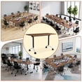 thumbnail image 6 of Conference Table with Wheels 61in,Heavy-Duty Foldable Mobile Training Table for Office, Classroom & Meeting Room - Space-Saving Multipurpose Folding Seminar Table (Walnut 2P), 6 of 6