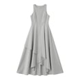 thumbnail image 4 of CPNG Girls' Elegant Sleeveless Halter Bodice High-Low Satin Dress – Stylish Formal Gown for Flower Girl, Wedding Guest, Holiday Events & Special Occasions, 4 of 4