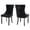 Black, variant on HUTWIFE Home Contemporary Adult Velvet Dining Side Chairs, Green (Set of 2)