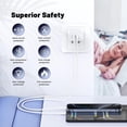 thumbnail image 7 of iphone 17 16 15 charger fast charging,45W Dual Port USB C Fast Charger Block with 3/6/10/10FT 60W USB C to C Cables Super Fast Charging Wall Charger for Samsung Galaxy S26 /S25 Ultra/S24+/S23 case, 7 of 7