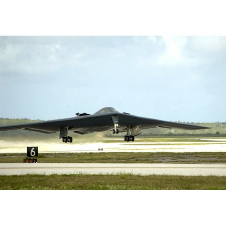 Jet Bombers - Canvas Print B-2 Takes Off Airplane Jet Military Stealth Bomber Stretched Canvas 10 x 14