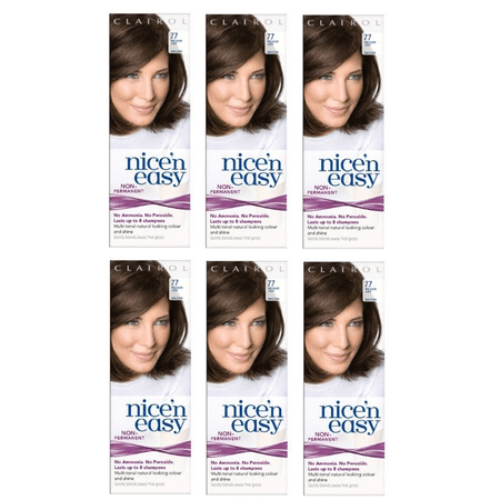 Clairol Nice N Easy Hair Color 77 Medium Ash Brown Pack Of 6