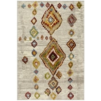 SAFAVIEH Sagamore Camille Southwestern Area Rug, Light Grey/Terracotta, 5'1" x 7'6"