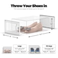 thumbnail image 5 of SEE SPRING Caja de almacenamiento de zapatos grande, paquete de 12, organizador de zapatos apilable de plástico transparente para armario, zapatero plegable para ahorrar espacio, contenedor para zapat, 5 of 5