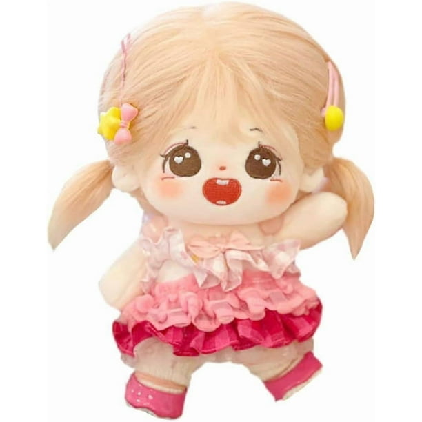20cm Plush Doll Girl Naked Humanoid Stuffed Body no Attribute 8" Normal Body Wearable Clothing Dress Up Gifts (a-30-without Skeleton)