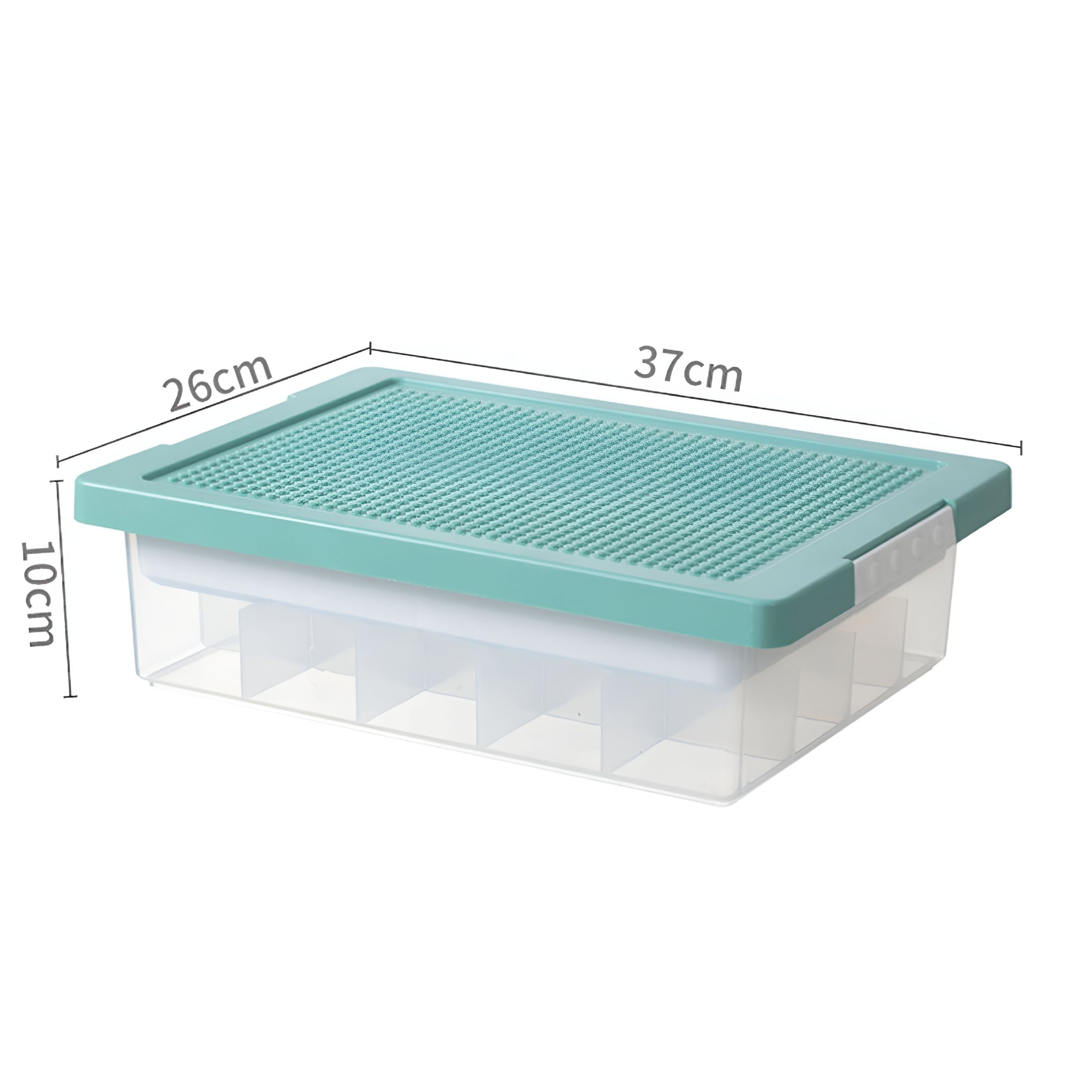 XIBUFE 2026 New Building Block Storage Box with Removable Cover Multi Compartments Large Capacity Transparent Art Craft Storage Organizer Stackable Bins for Toys