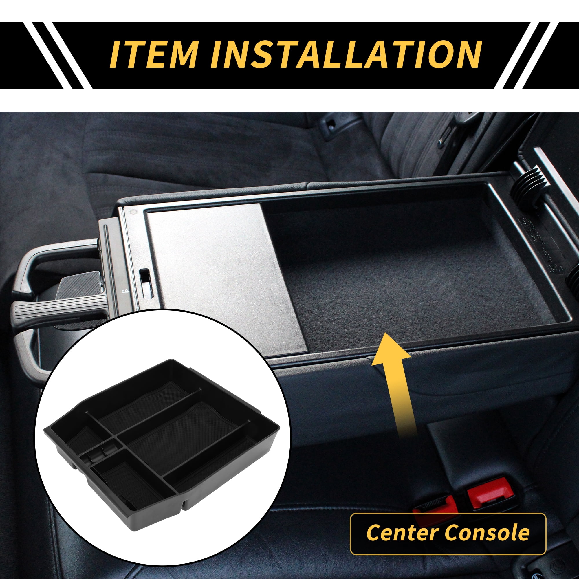 Unique Bargains Full Center Console Organizer Tray for Ford F150 2021-2024