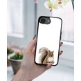 thumbnail image 5 of WIRESTER Shockproof Soft Rubber Cover Case for Apple iPhone 16e 6.1" 2025, Brown Gray Squirrel, 5 of 5