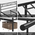 thumbnail image 4 of Yaheetech Metal Platform Bed with Cloud-inspired Design, Full, Black, 4 of 6