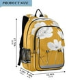 thumbnail image 2 of FORMRS School Backpack 17" Student Travel Bag with Laptop Compartment, White Flowers, 2 of 7