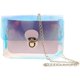 thumbnail image 1 of Women Transparent Handbag Colorful Chain Bags Rainbow Purses Clear Jelly Mini Bag (Pink), 1 of 4