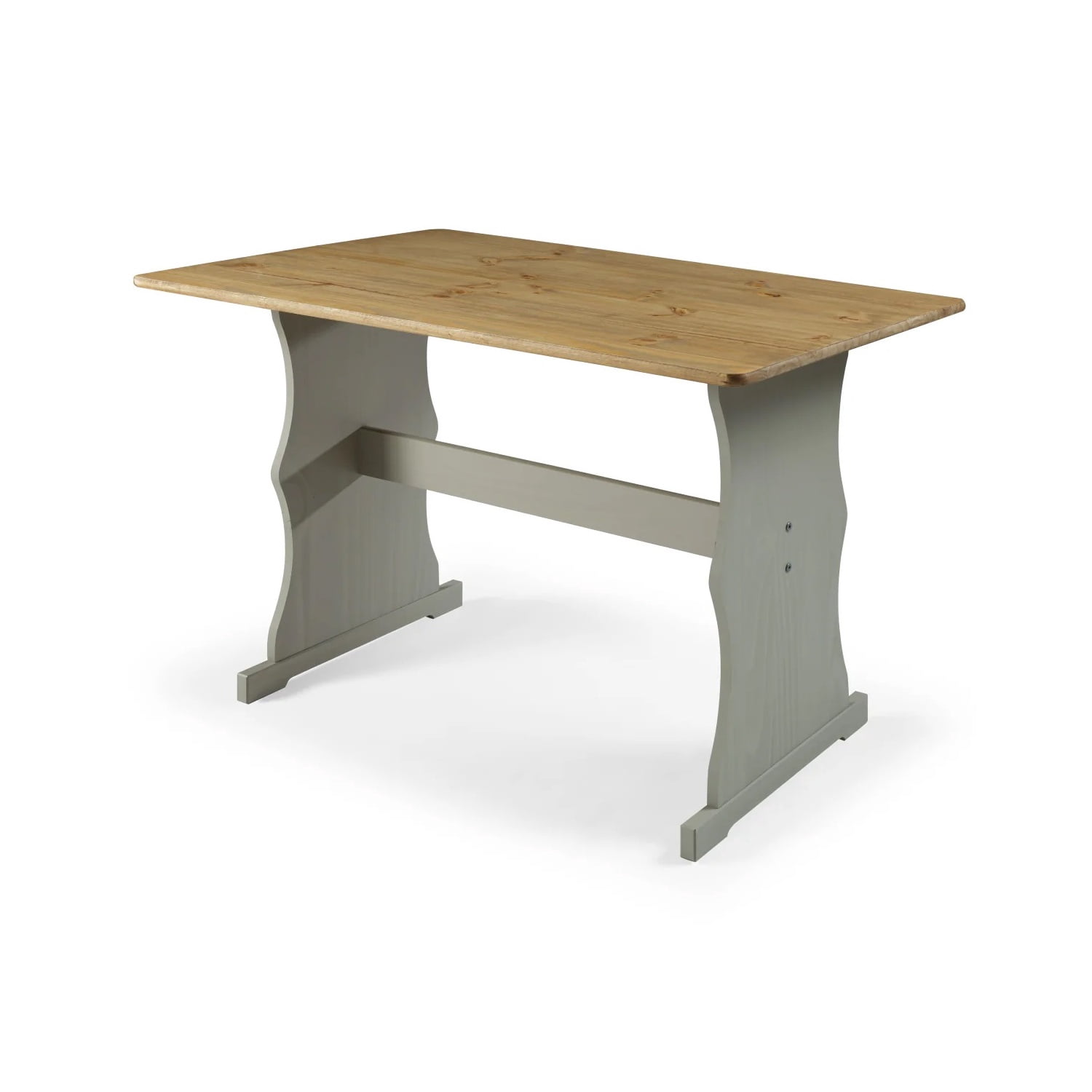 OS Home and Office Furniture Solid Pine Corner Dining Booth in Gray
