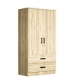 thumbnail image 5 of Woodpeckers Furniture and Mattress 2-Door Wardrobe with 2-Drawers New Design, 5 of 7