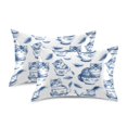 thumbnail image 2 of Haosy Satin Pillowcase for Hair and Skin Standard Cooling Silk Pillow Case with Envelope Closure Blue Cat in Cup 20"x30", 2 of 9