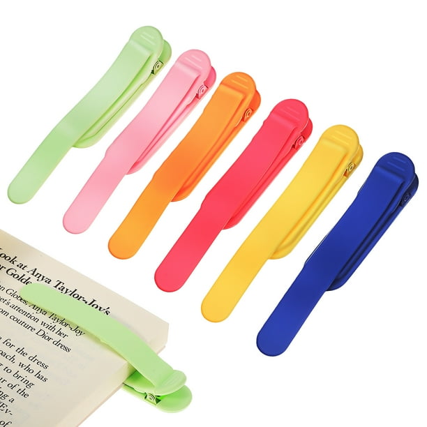 Marcadores de libros para lectura, marcapáginas de silicona, soporte de página de libro, marcapáginas para amantes de los libros, hombres y mujeres, 6 uds.
