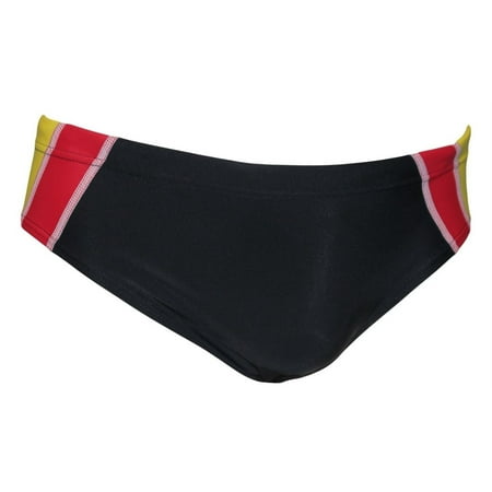 Tyr Solid Racer - Adoretex Men's Solid Racer Swimsuit (MR004) - Black/red/yellow - 26