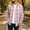 Pink, variant on VgaVtl Fall Winter Long Sleeve Mens Shirt Collared Checkered Going Out Brushed Button down Clothes for Men Shirts