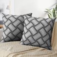 thumbnail image 4 of LALILO Throw Pillow Covers Geometric Checked Art Art Black Checked Cushion Cover 18" x 18", 2 Pack, 4 of 6