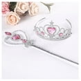 thumbnail image 1 of Princess Elsa Crown Tiara and Wand Set — Silver Heart Jewel(Pink), 1 of 6