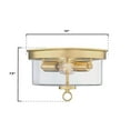 thumbnail image 5 of Westinghouse Westinghouse Lighting 6128600 Lebanon Transitional 12 Inch, Two Light Flush Mount Ceiling Fixture, Champagne Brass Finish, Clear Glass, 5 of 5