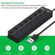 thumbnail image 1 of Divisor De Concentrador Usb 3.0 Alimentado Con Interruptores Individuales Para Computadora (7 Puertos), 1 of 5