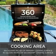 thumbnail image 3 of Permasteel 2-Burner Compact Propane Gas Grill with Foldable Sides, Black, 3 of 6