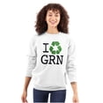 thumbnail image 3 of Recycle GRN Earth Day Save the Planet Unisex Plus Fleece Graphic Sweatshirt Brisco Brands 2X, 3 of 5