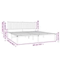 thumbnail image 2 of vidaXL Metal California King Bed Frame with Headboard, Under-Bed Storage, Heavy-Duty, No Mattress, 2 of 4