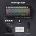 thumbnail image 3 of RedThunder K75 Wireless Mechanical Gaming Keyboard, 75% Hot Swappable Creamy Keyboard with Knob, RGB Backlit, Pre-lubed Linear Sw, 3 of 9