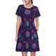 thumbnail image 1 of Fotbe Purple Dreamcatcher1 Vestido Largo de Moda para Mujer, Vestido Tipo Camiseta con Manga Corta y Estilo Casual a Rayas y Bloques de Color, 1 of 6