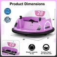 thumbnail image 3 of Costway Auto Tamponneuse Jouet Électrique 12 V à Rotation 360° pour Tout-Petits avec Télécommande Rose, 3 of 10