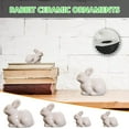 thumbnail image 3 of HANXIULIN White Ceramic Bunnies, Home Tabletop Bookshelf Easter Decorations Home Decor, 3 of 9