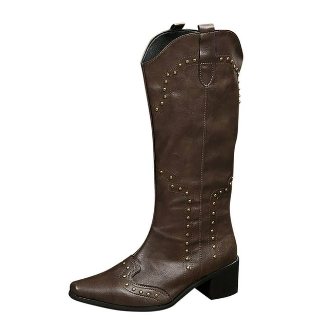 Bottes d'Hiver pour Femmes Hauteur Genou pour Extérieur et Intérieur