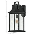 thumbnail image 6 of 2395TK Hinkley Lighting Grant - 1 Light Large Outdoor Wall Lantern in Traditional Style - 8.5 Inches Wide by 19 Inches High-Textured Black Finish, 6 of 8