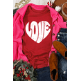 thumbnail image 3 of Women's Red Retro Heart-Shape LOVE Letter Graphic Sweatshirt for Casual Fashion - [ZhiHiMeRi] | (US 20-22)2XL, 3 of 6