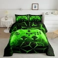 thumbnail image 1 of Dsseng Moderne Noir Bleu Joystick de Jeu Couettes et Duvets Grand Lit, 1 of 5