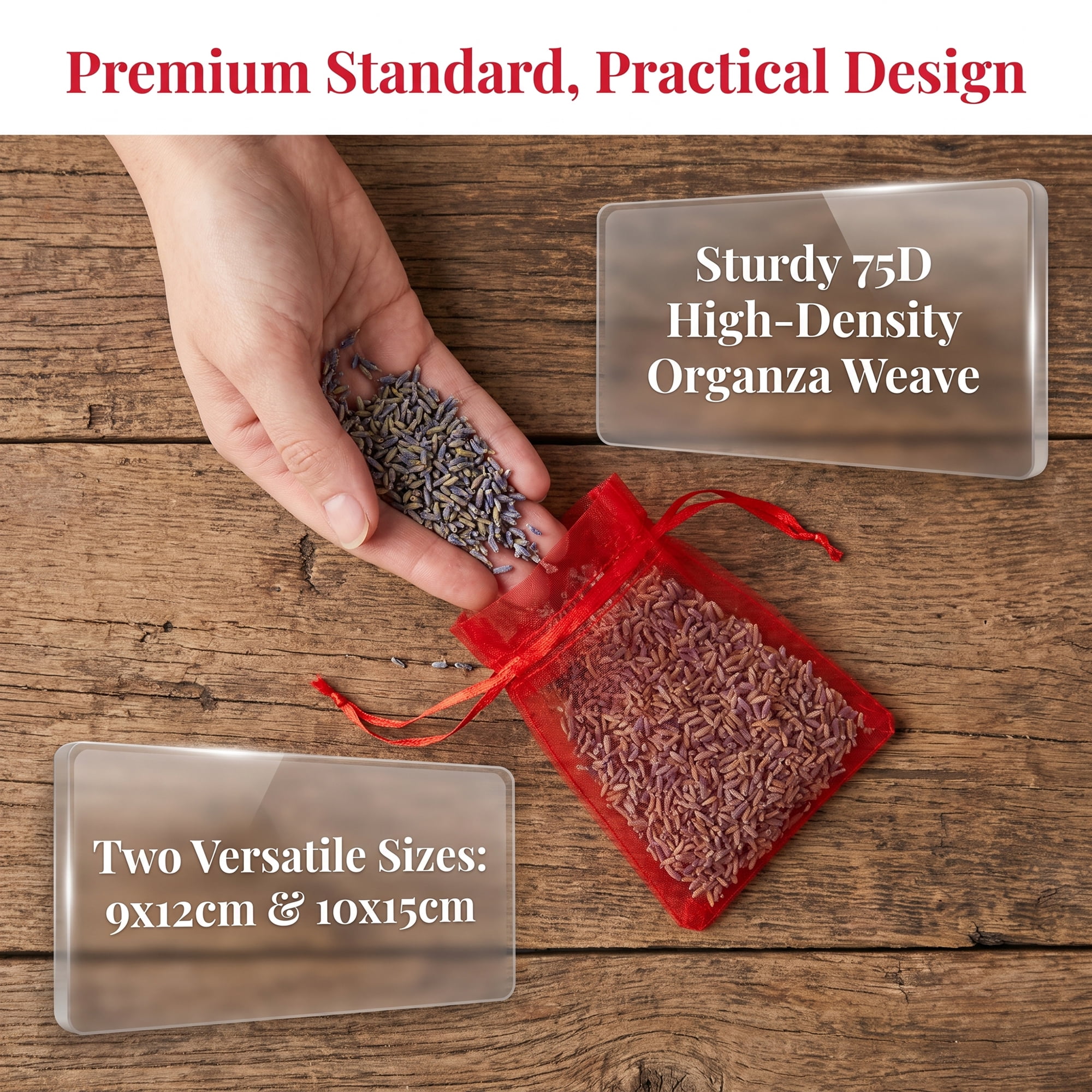 Unique Bargains Multi-Purpose Gift Bags with Handles for Events Red 3.9" x 5.9"