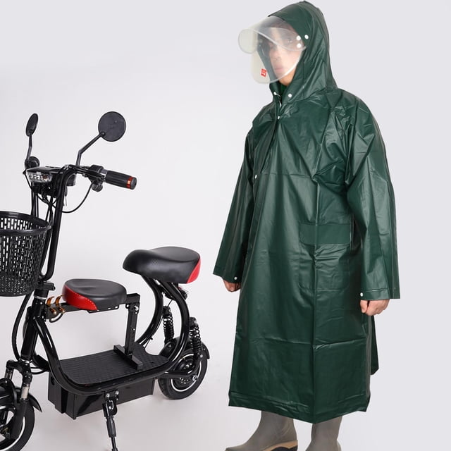 BELOVING Imperméable à Capuche Poncho en EVA avec Capuche pour Cyclisme Escalade Sport Extérieur L Vert