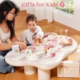 thumbnail image 3 of ROBUD 28pcs Wooden Dollhouse Furniture Set Accessories Pretend Play Toys Gift for Girls Boys & Toddlers 3+,Pink, 3 of 10