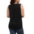thumbnail image 4 of VOIANLIMO Women's Plus Size Sleeveless Lace Pleated Shirts Summer Blouses Tunic Tank Tops M-4XL, 4 of 4