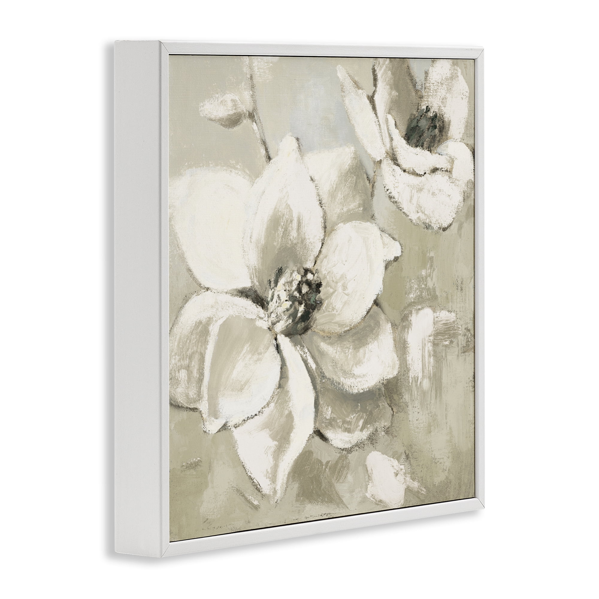 Stupell Industries Magnolias After Rain White Framed Giclee Art, design by Lanie Loreth