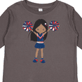 thumbnail image 4 of Inktastic African American Girl, Cheerleaders, Blue Uniform Girls Long Sleeve Toddler T-Shirt, 4 of 5