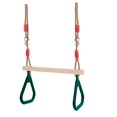 thumbnail image 2 of Columpio de trapecio con anillos de plástico para gimnasio interiores Verde Sunnimix Juguetes para columpios al aire libre, 2 of 5