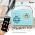 thumbnail image 5 of Supersonic Multi-Function Radio Wireless Bluetooth Retro Portable Speaker, USB Cable, Blue, 5 of 8
