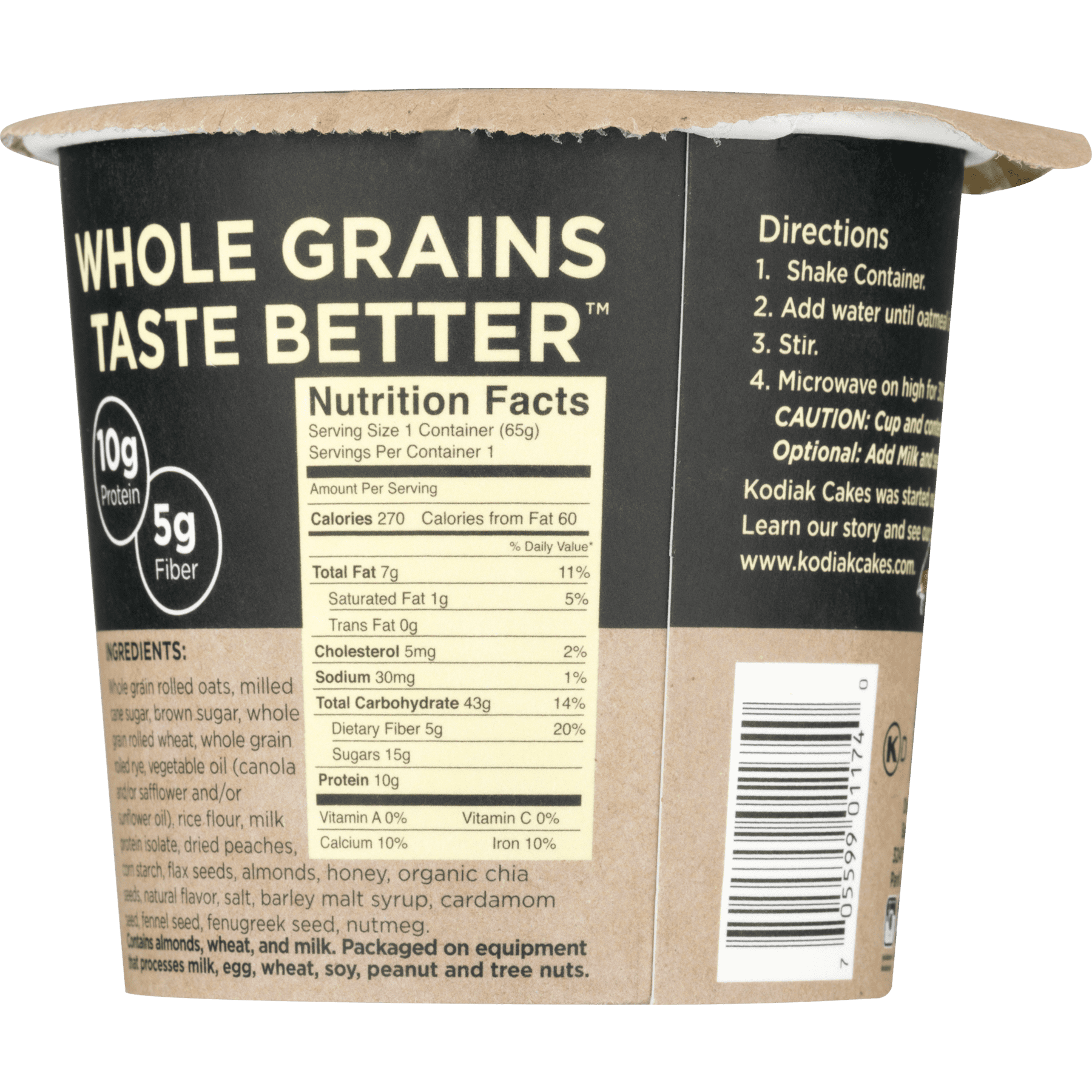 Kodiak Cakes Nutrition Label