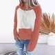 thumbnail image 4 of Gibobby Sudadera de Manga Larga Sudaderas con capucha informales para mujer Bloque de color Sudaderas con cordón de manga larga Tops ligeros con bolsillo （Rosa， M), 4 of 5