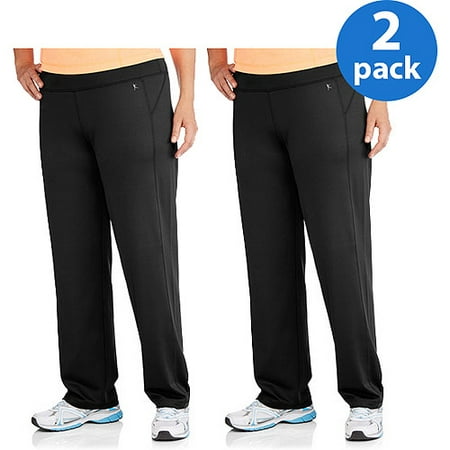 Danskin Now Women;s Plus-Size Performance Straight Leg Pant 2pk Value Bundle